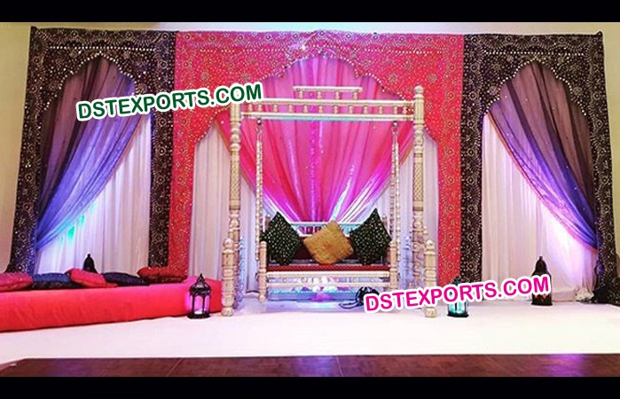 New Design Embrodried Backdrop Swing Stage