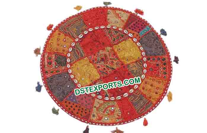 Rajasthani Cushions Patchwork Round Panel
