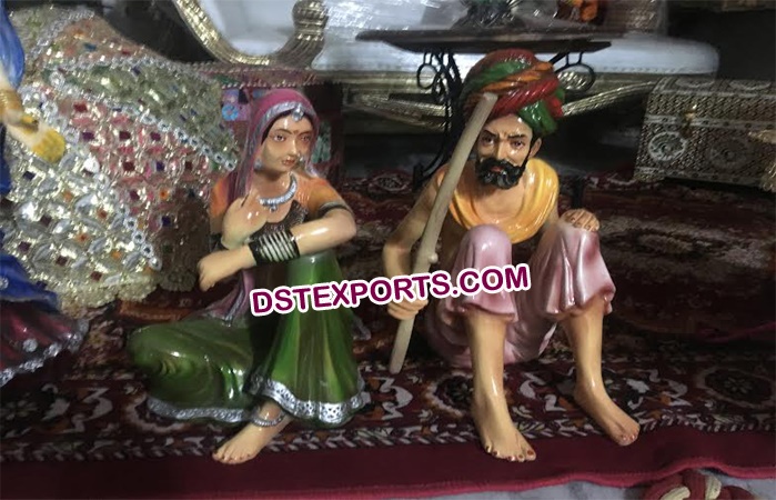 Rajasthani Theme Wedding Fiber Statue