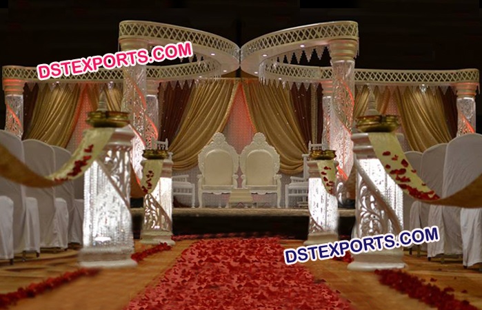 White Crystal Butterfly Mandap