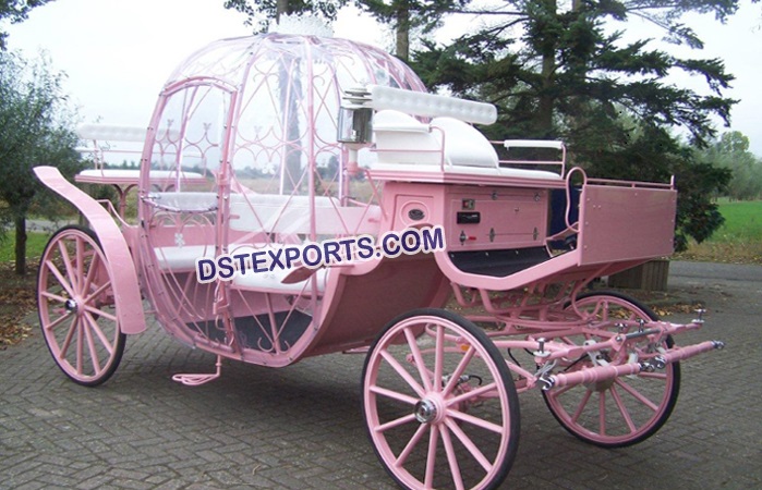 Pinkish Cinderella Horse Carriage