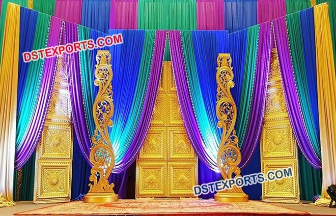 Beautiful Golden Wedding Stage