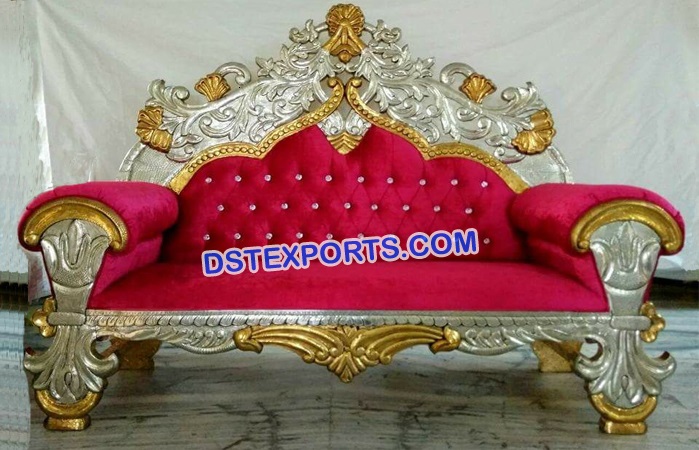 Gold Silver Love Seat For Muslim Wedding