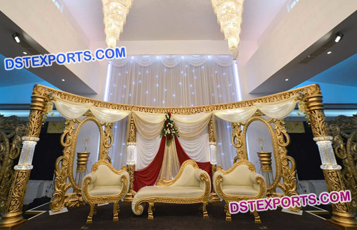 Asian Wedding Stage Crystal Style Decoration