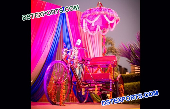 Entry For Bridal With Decorated Rickshaw