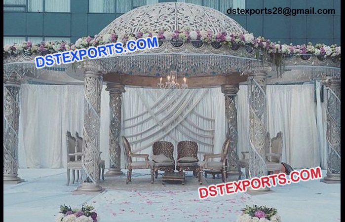 White theme Wedding Mandap