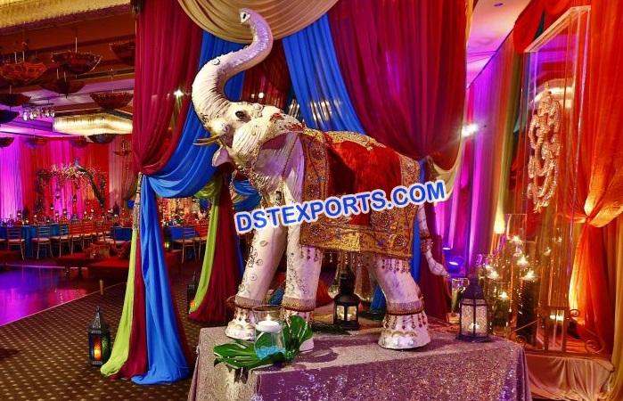 Elephant Statue For Indian Wedding Entrance Decor.