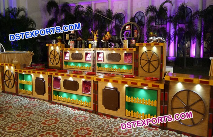 Stylish Food Counters For Punjabi Wedding