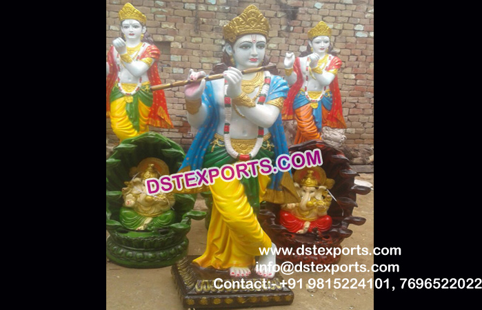 Lord Krishna Fiber Statue For Decoration