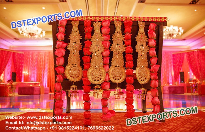 Embrodried Jewellery Backdrop For Indian Wedding