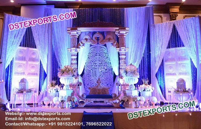 Bollywood Style Stage Set For Wedding