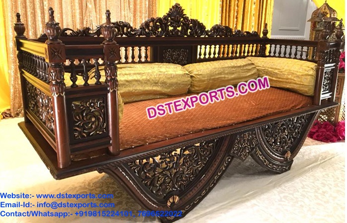 Wooden Carved Wedding Sofa