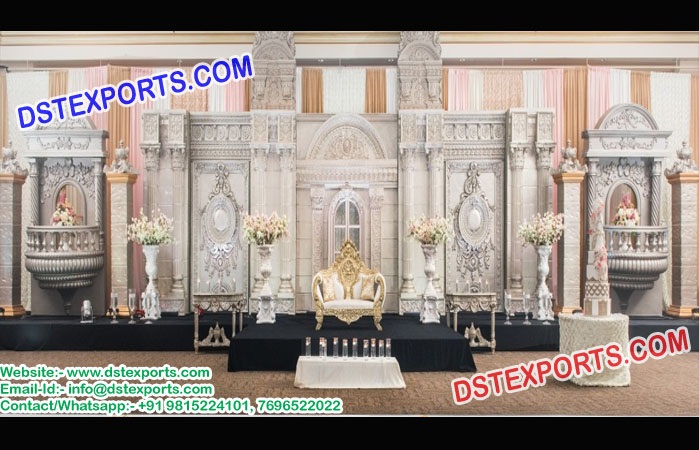 Elegance Fiber Asian Wedding Stage Decor Set