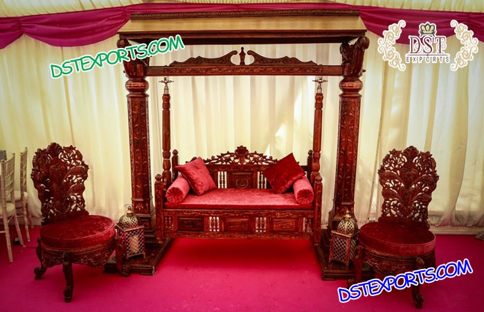 Beautiful wooden jhula for wedding
