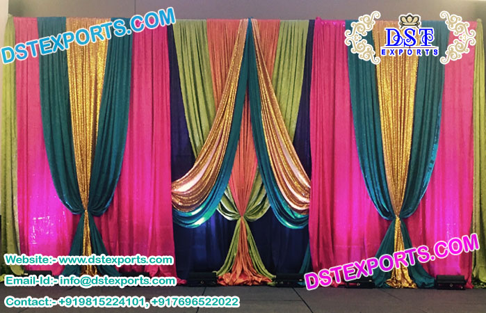 Indian Wedding Graceful Backstage Curtains