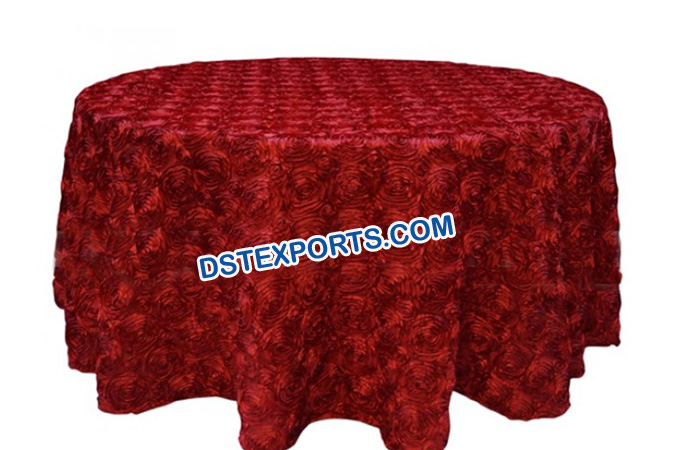 Buy Round Rossy Red Table Clothes