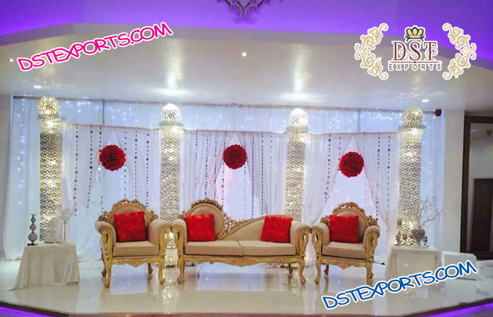 Stunning English Wedding Crystal Decorated Stage