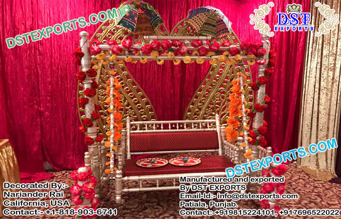Decorated Wooden Hand Made Sankheda Swing