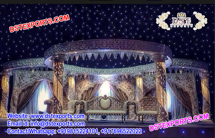 Night Wedding Crystal fitted Mandap Set for sale