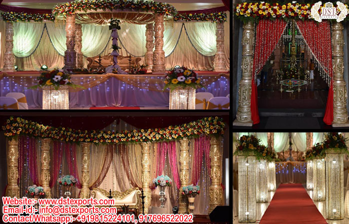 Traditional Hindu Wedding Dev Pillar Mandap