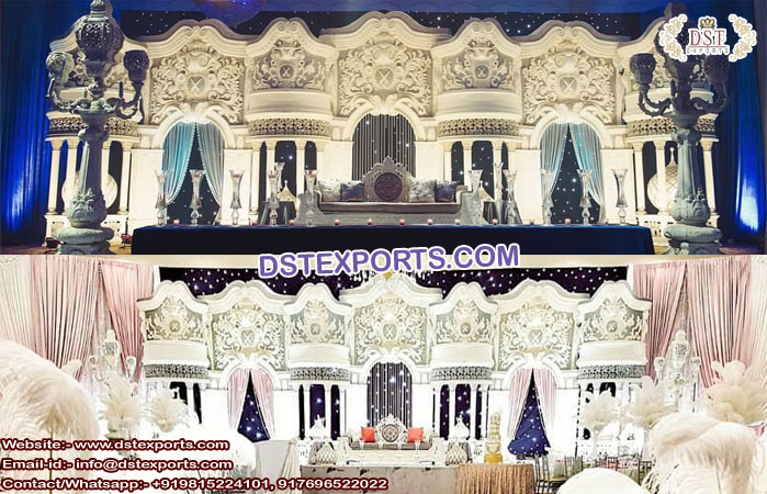 Indo-Western Wedding Theme Reception Stage