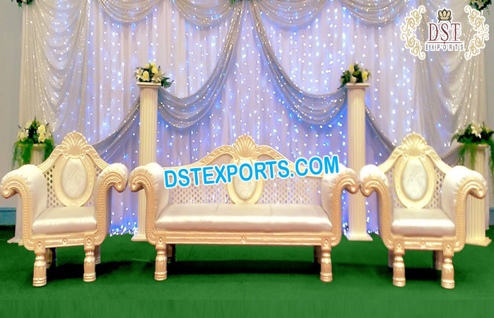 English Wedding White Diamond Sofa Set