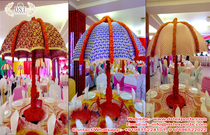 Wedding Table Decor Centerpieces Umbrellas