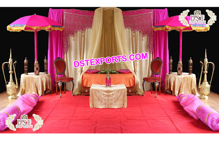 Fusion Pink Mehendi Backdrop for Wedding