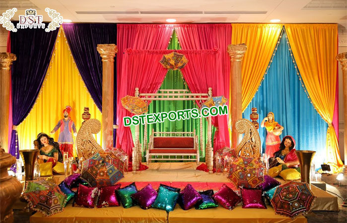 Punjabi Wedding Mela Theme Mehendi Decor