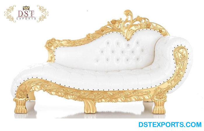 Hotsale Wedding Event White Gold Chaise