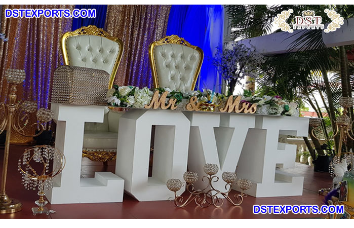 Wedding Party Decor Love Letters Table