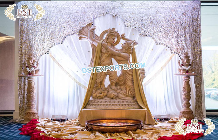 Wedding Entrance Fiber Radha Krishna Statue