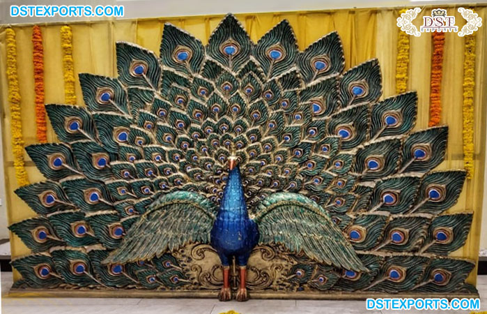 Buy Peacock 3D Backdrop for Wedding