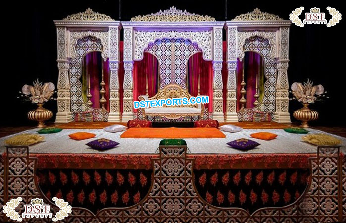 Bollywood Style Sangeet Stage Event Decoration
