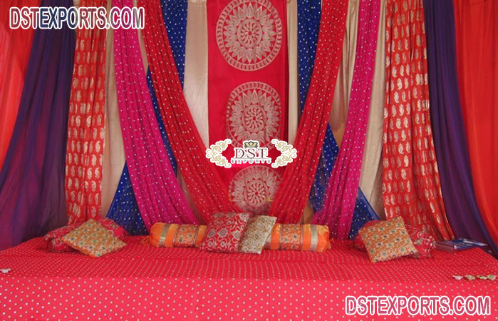 Wedding Stage Round Embroidery Backdrop Curtain