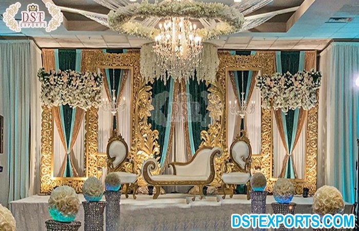 Indian Wedding Golden Frames Backdrop