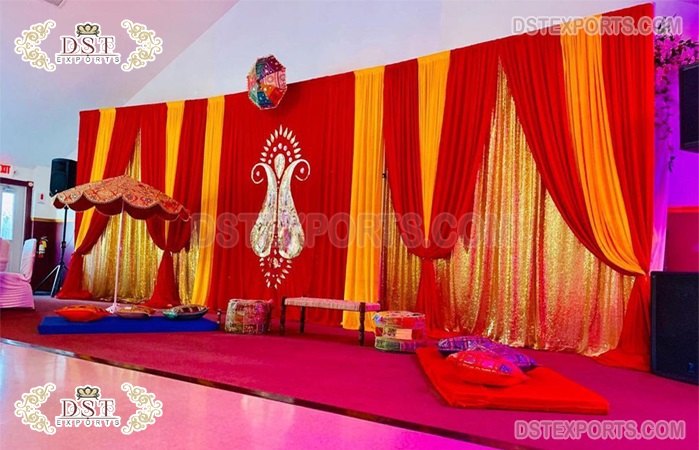 Wholesale Wedding Haldi Ceremony Backdrops Curtain