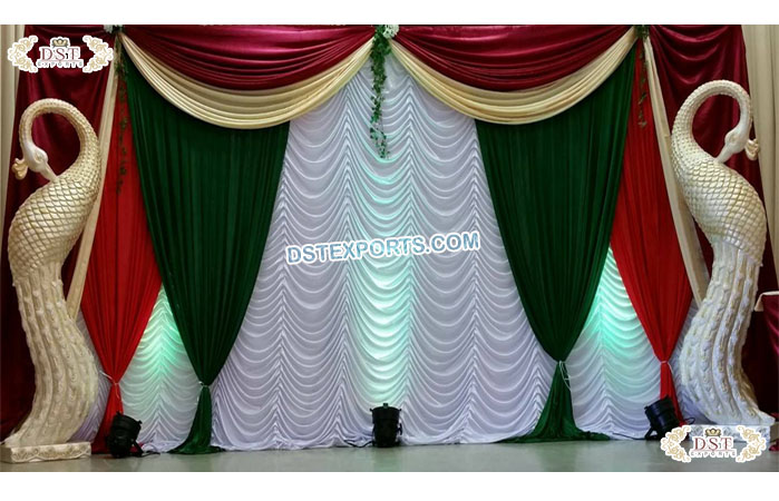 ElegantWedding Backdrop Curtains with Swags