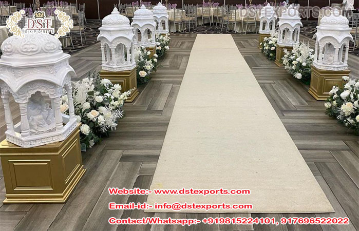 Latest Wedding Aisle Decoration Fiber Temples