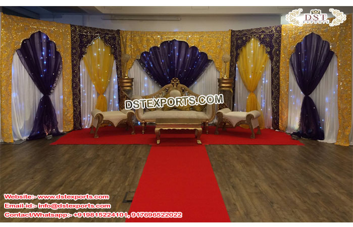 Asian and Muslim Wedding Backdrop Curtains