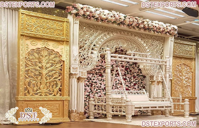 Rajwada Style Asian Wedding Stage Decor
