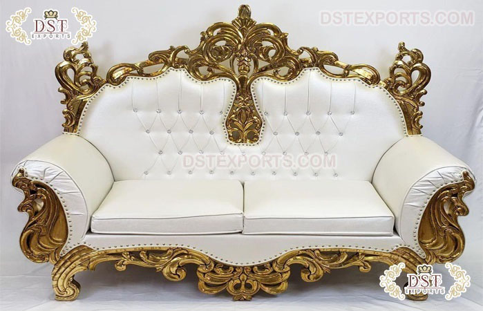 Buy Gold King Throne Couch For UK Weddings