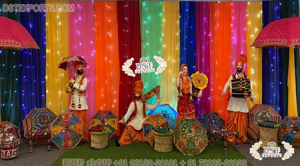 Indian Top Wedding Mehndi Sangeet Night Stage Set