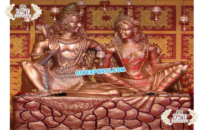 Wedding Decor Shiv Parvati Fiber Statues Sale
