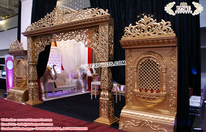 Indian Wedding Entrance Fiber Gate Setup