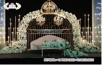 Stylish Metal Half Cage For Reception Stage