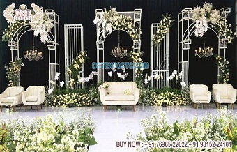 Fancy Wedding Stage Metal Arch Backdrop