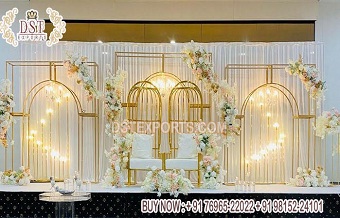 Christian Wedding Reception Stage Metal Arches