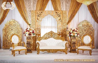 Stylish Wedding Stage Maharaja look Sofa Set