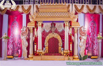 Tamilian Wedding Ceremony Manavarai Mandap Setup